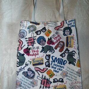Multicolor Graphic Tote Bag Steel Magnolias